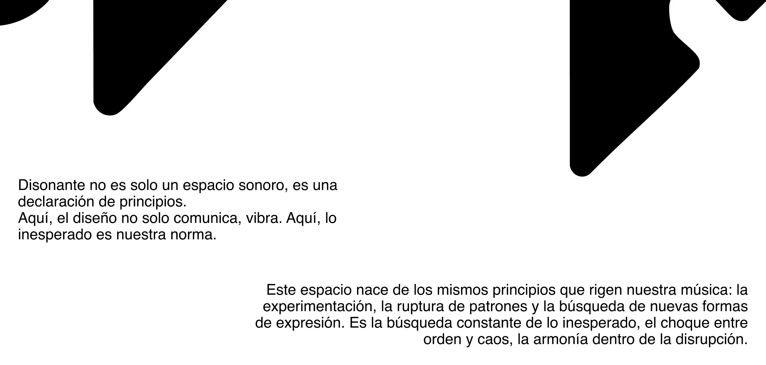 Resumen del espacio sonoro y la identidad de Disonante.